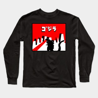 Saul Bass Godzilla Landscape Long Sleeve T-Shirt